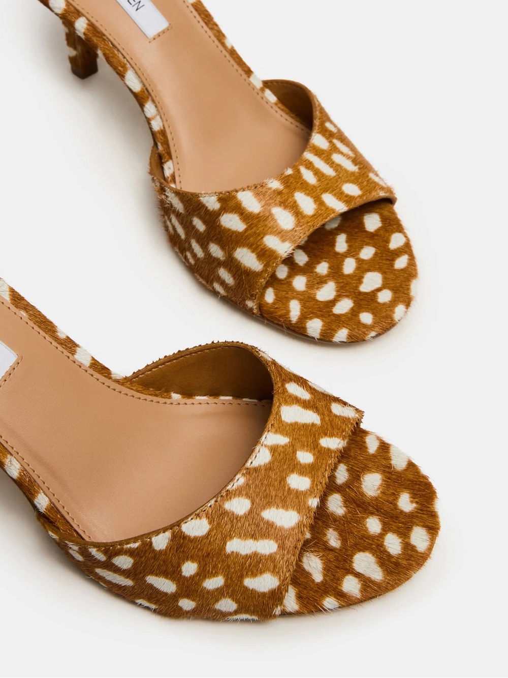 New Steve Madden Kendrix Fawn slide calf hair current season 8.5 - Picture 2 of 5